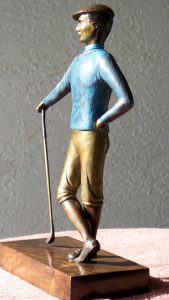 Bronze Male Golfer- Side Statue | Margo Marlow