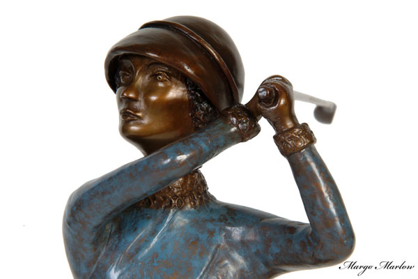 Bronze Female Golfer Face Close Up | Margo Marlow