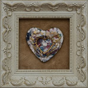 Fired Clay- Colorful Heart | Margo Marlow Art