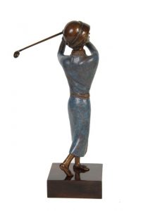 Bronze Female Golfer - Back | Margo Marlow