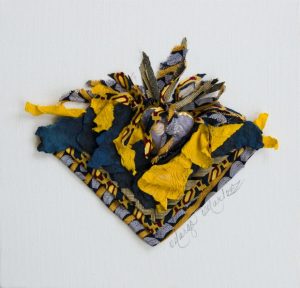 Nesting Series - Yellow Navy Heart | Margo Marlow Art
